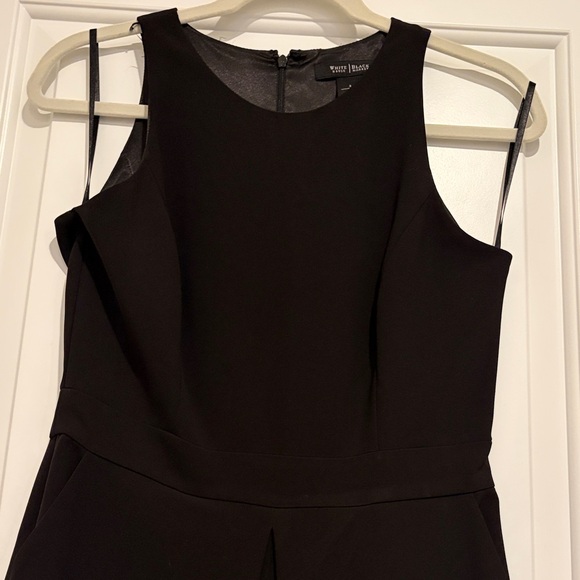 White House Black Market women’s Black Sleeveless Romper size 2 with pockets - Picture 4 of 14